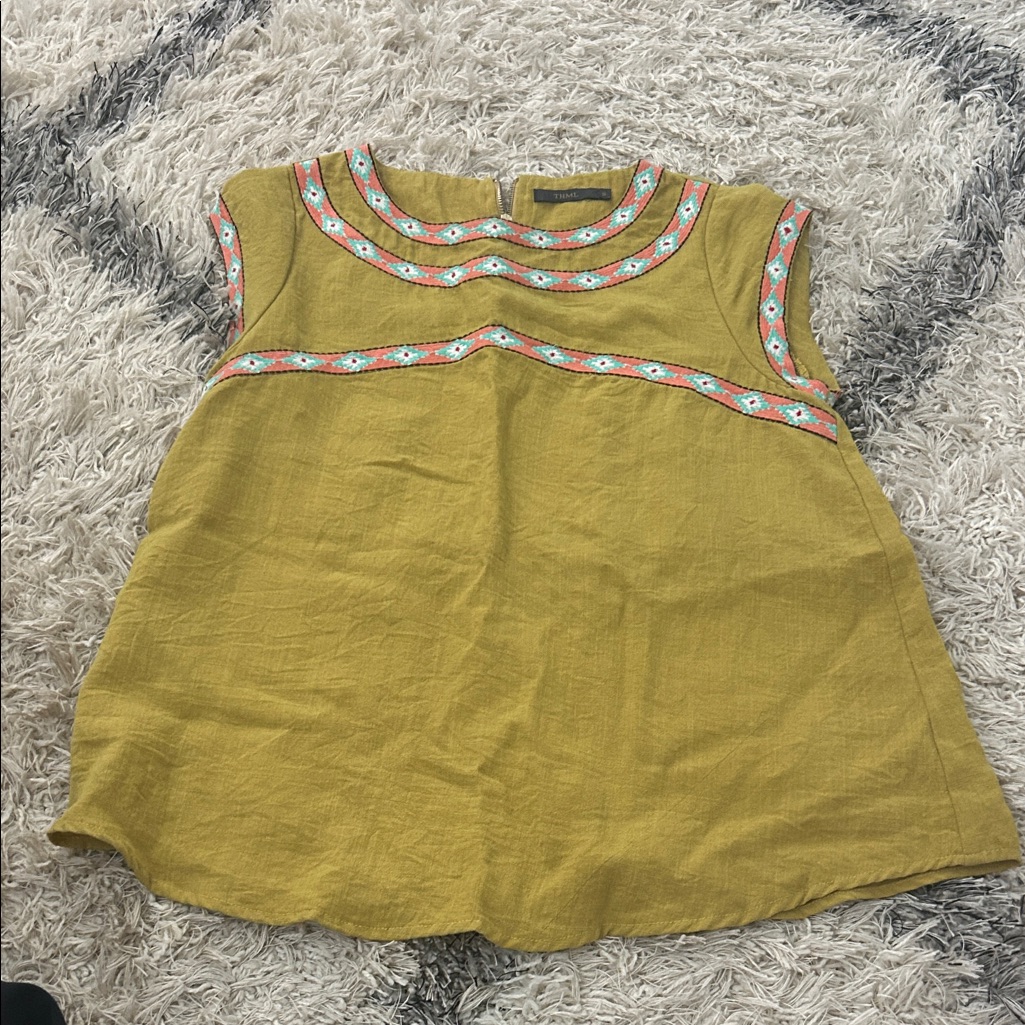 Women’s Embroidered Yoke Tank Top